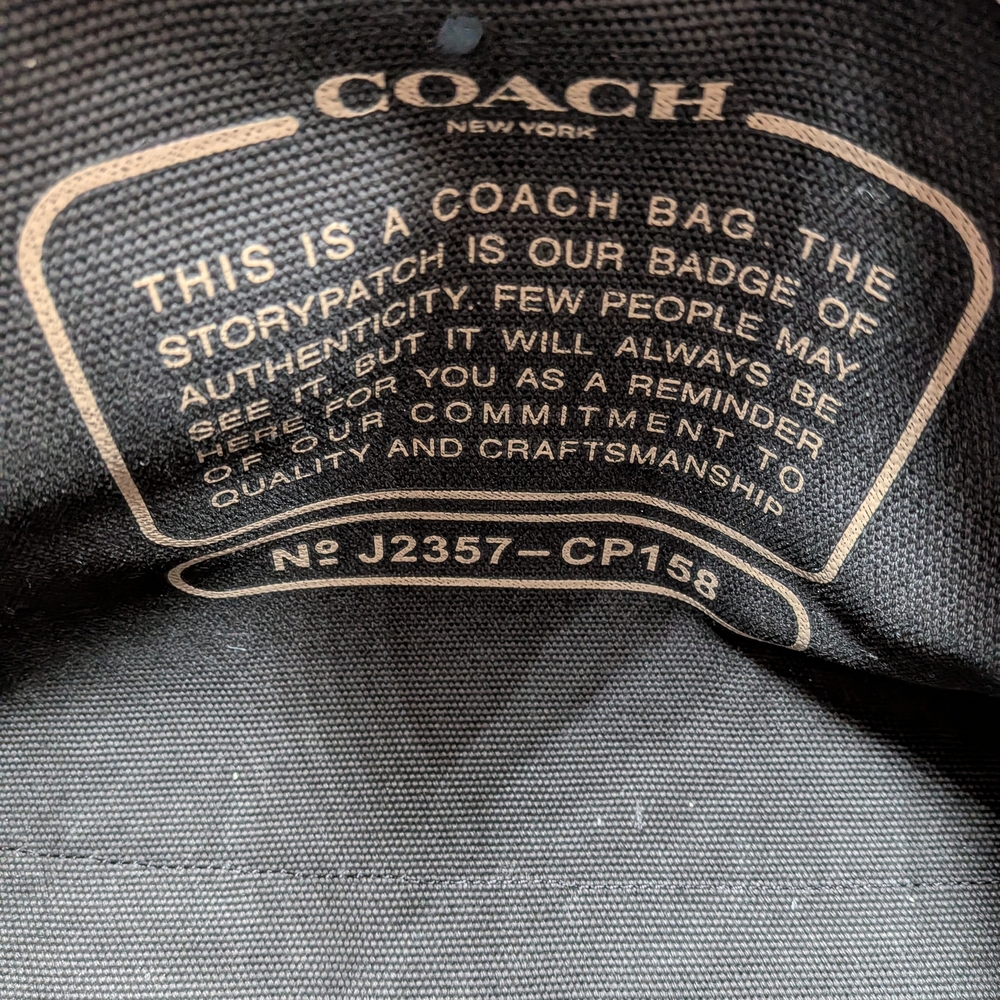 Coach Black and Gold Canvas Tote - Picture 13 of 16